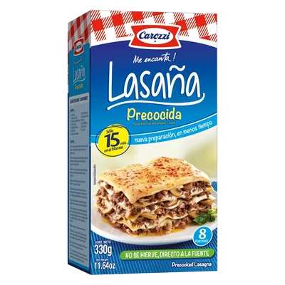 LASAÑA PRECOCIDA CAROZZI ESTUCHE 330 Gr