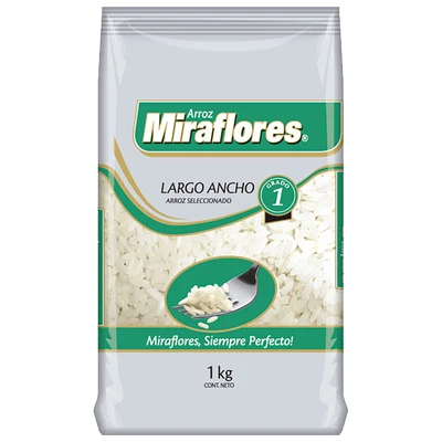 ARROZ LAMINADO G1 Miraflores 1 Kg