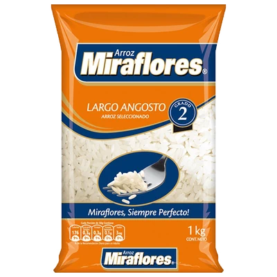 ARROZ LARGO ANGOSTO G2 Miraflores 1 Kg