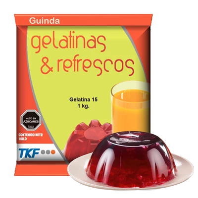 Gelatina 15 Guinda 1kg x 10 unids. Foodgroup
