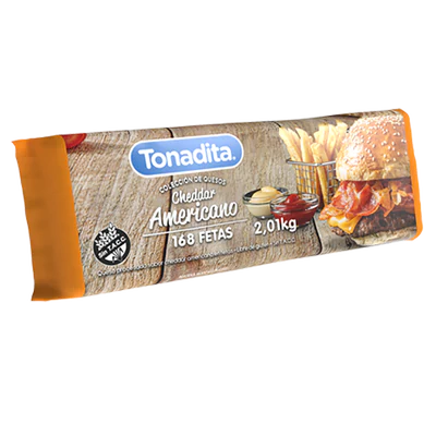 QUESO CHEDDAR LAMINADO TONADITA 1,92KG Keyfoods
