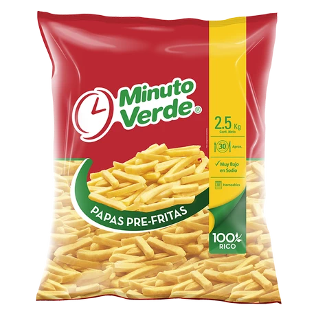 Papas pre fritas Minuto Verde 2,5 Kg