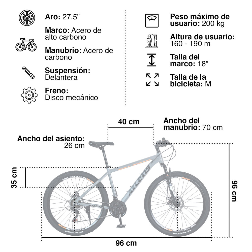 Estatura Talla Bici Mtb Hombre Altitude Que Talla Es En Bicicleta
