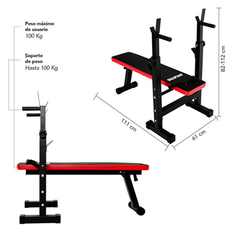 Press Banca Atletis F1000 - 100 Kg de Carga