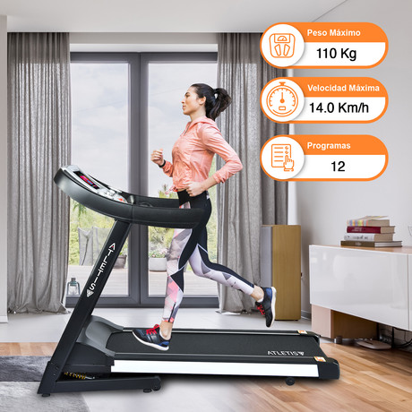 Trotadora Atletis Elite con Bluetooth Negro