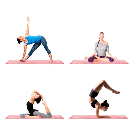 Mat de Yoga Meditación NBR Rosa