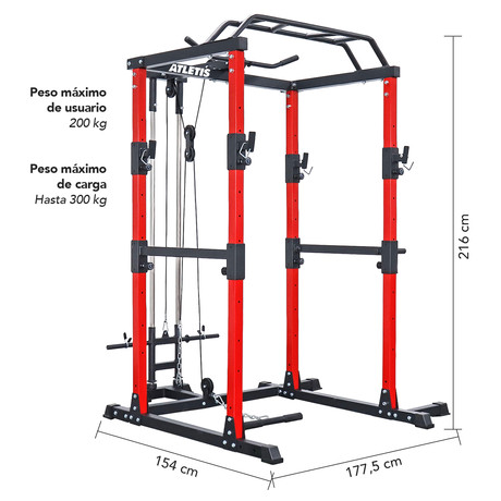 Jaula Power Rack de Potencia Multifuncional