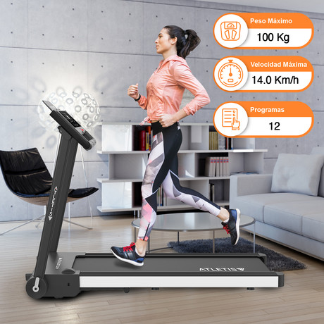 Trotadora Atletis Fit B8263 MP3 USB Negro