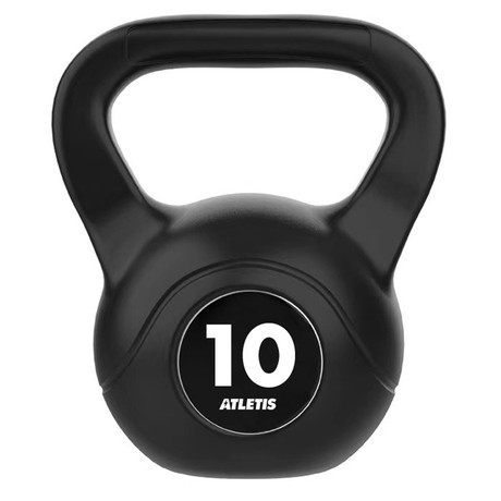 Kettlebell Mancuerna Pesa Rusa Cemento 10 Kg Negro