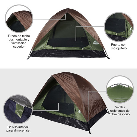 Carpa 2 Personas Camping Outdoor Café