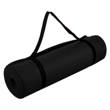 Mat Multifuncional 15mm Yoga Ejercicios Negro