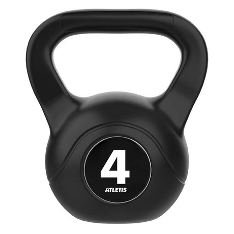 Kettlebell Mancuerna Pesa Rusa Cemento 4 Kg Negro