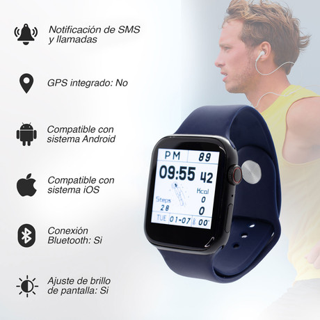 Reloj Inteligente Smartwatch ZN76 Azul