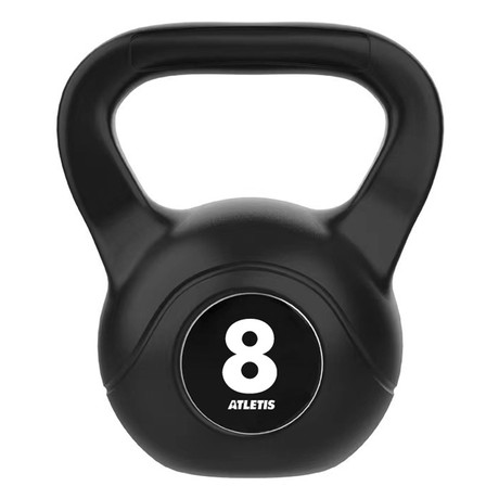 Kettlebell Mancuerna Pesa Rusa Cemento 8 Kg Negro