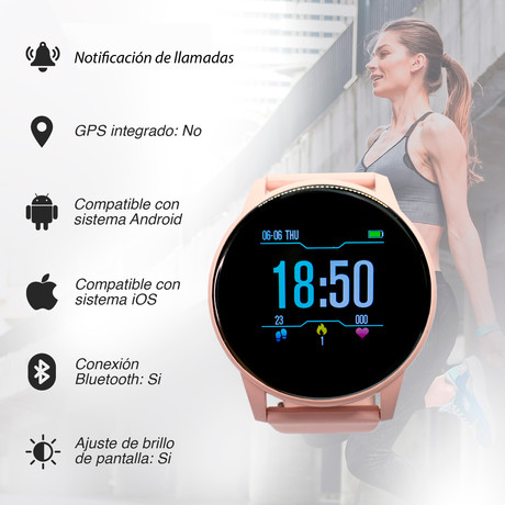 Reloj Inteligente Smartwatch ZN169 Rosa