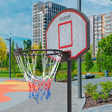 Aro de Basquetball Altura Ajustable 2.1 mt Gris