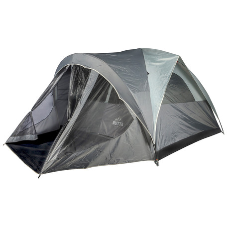 Carpa con Pantalla 6 Personas Camping Gris
