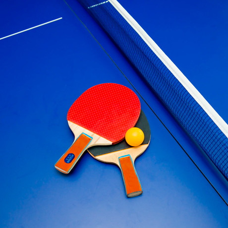Set 2 Paletas 3 Pelotas Ping Pong Recreación Negro