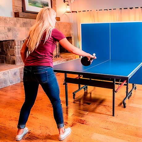 Mesa de Ping Pong Plegable Profesional Azul
