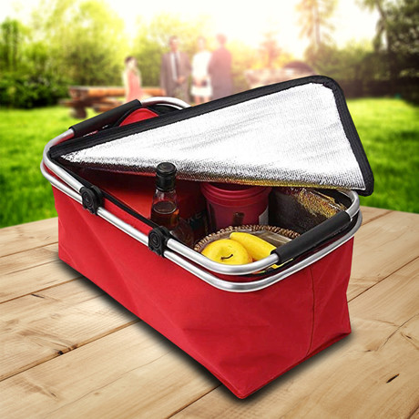 Cooler Bolso Plegable Rojo