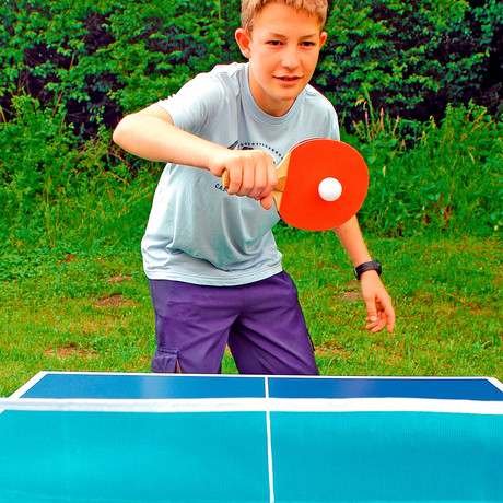 Mini Mesa de Ping Pong Portátil Azul