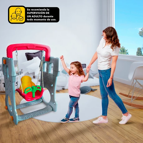 Castillo Columpio Infantil Gris