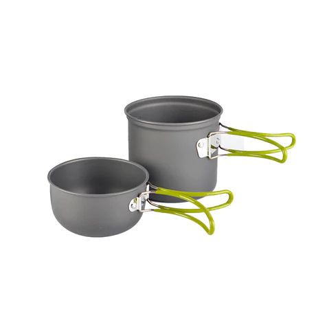 Set de Ollas para Camping Outdoor Gris