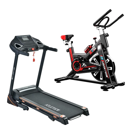Pack Trotadora FitB8215+Spinning HomeFitness Negro