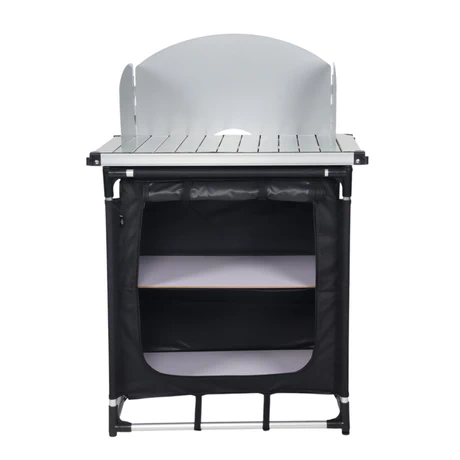 Mesa de Cocina Plegable Camping Negra