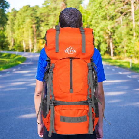 Mochila Camping 75L Naranjo