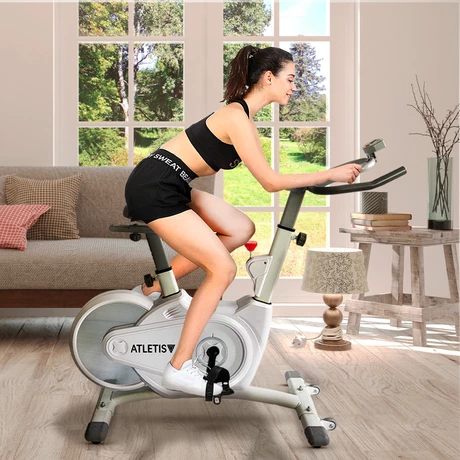Bicicleta Spinning Magnética Monitor LCD Volante de Inercia 6 Kg