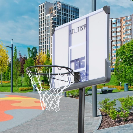 Aro de Basquetball Altura Ajustable 3.47 mt Blanco