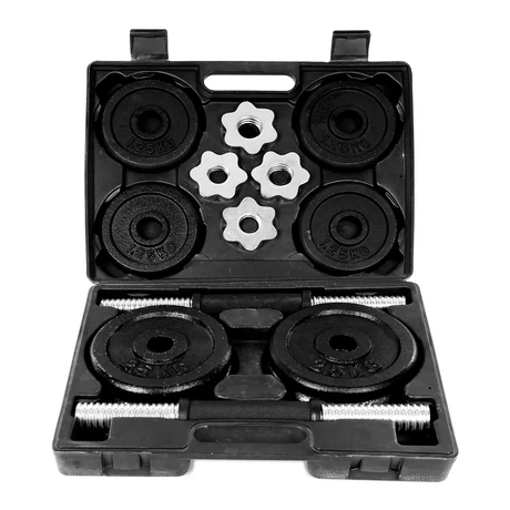 Set Pesas 20kg Mancuernas De Metal + Discos + Maletín
