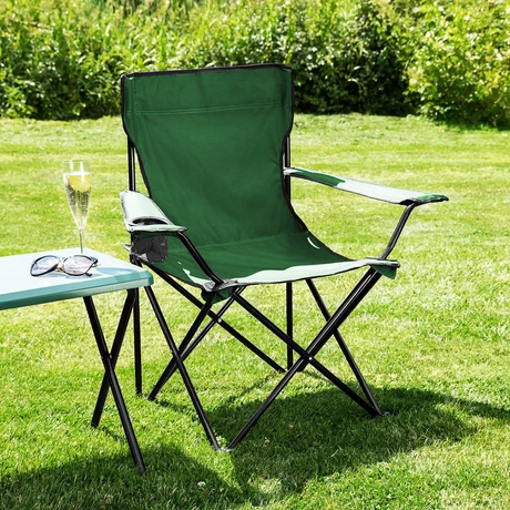 Silla Camping con Apoyabrazos Verde