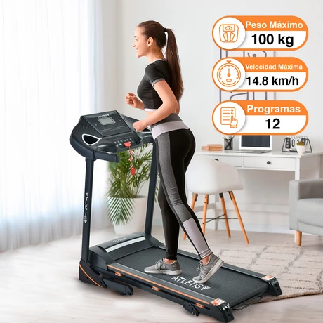 Trotadora Atletis Fit 310 Pantalla LCD MP3/USB Inclinacion Automática