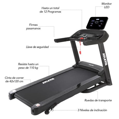 Trotadora Apex VII 14Km/h 2.0HP Plegable Bluetooth