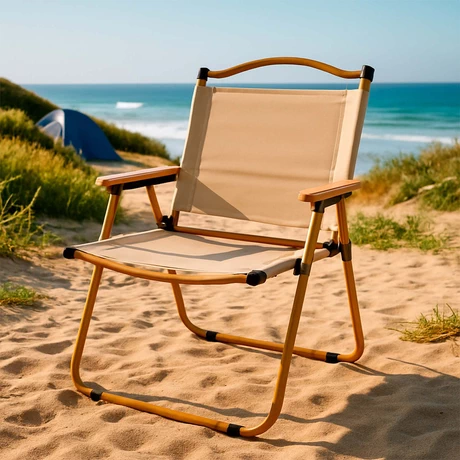 Silla Plegable Camping Reclinable Calafquén Beige