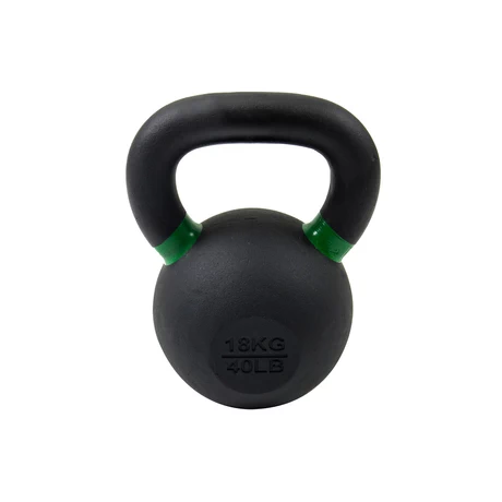 Kettlebell de Hierro Fundido 18 Kg Negro