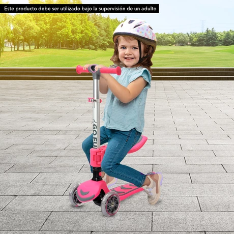 Scooter infantil 2N1 GoFun Rosado