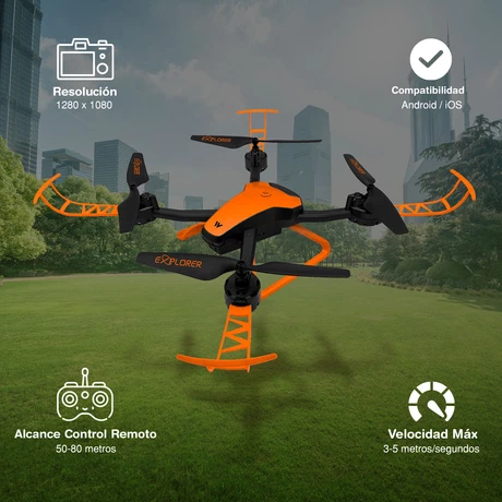 Drone A30 con Cámara HD y WiFi Naranjo