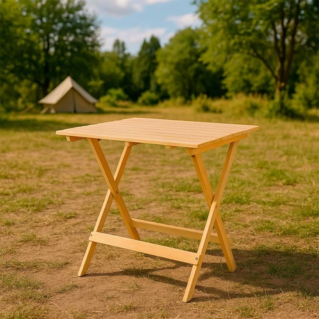 Mesa de Camping Plegable de Bamboo 46×51×56 Cm