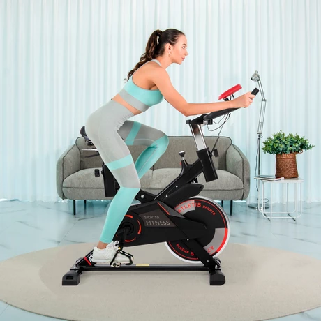 Bicicleta Spinning Volante de Inercia 11 Kg Negro