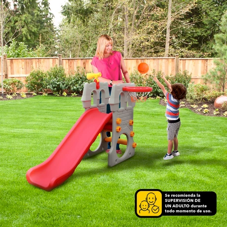Castillo Resbalín Infantil Gris