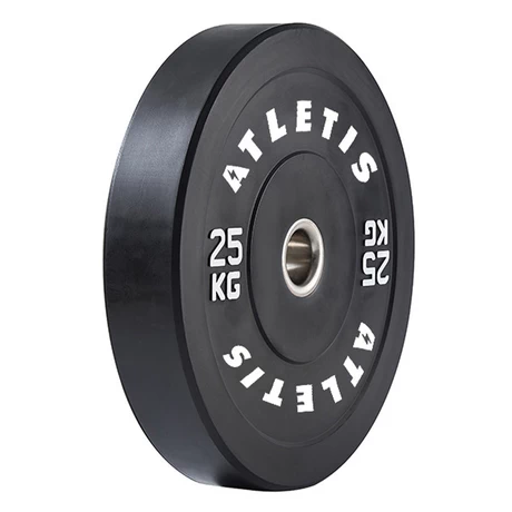 Disco Olímpico Bumper 25 kg Negro