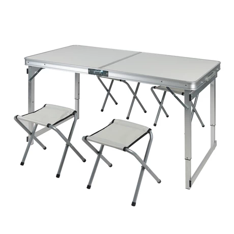 Mesa de Camping con Asientos Blanco