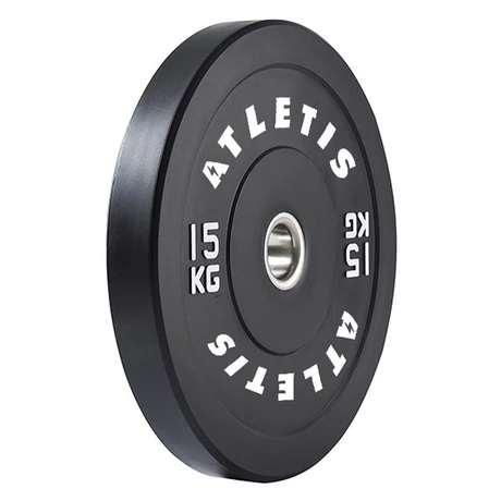 Disco Olímpico Bumper 15 kg Negro