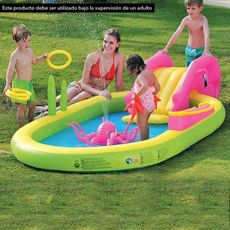 Piscina con Centro de Juegos Animal 256Lts 55x298x165 cm
