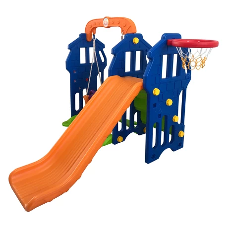 Columpio y Resbalín Infantil Naranjo