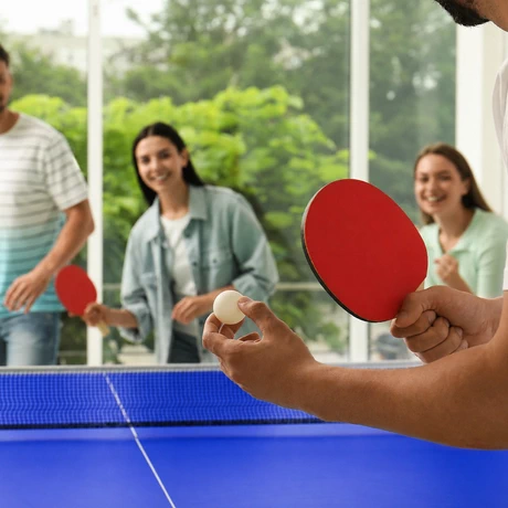 Mesa de Ping Pong Plegable Avanzada Azul - vista alternativa