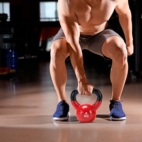 Kettlebell Vinilo 6 kg Rojo
